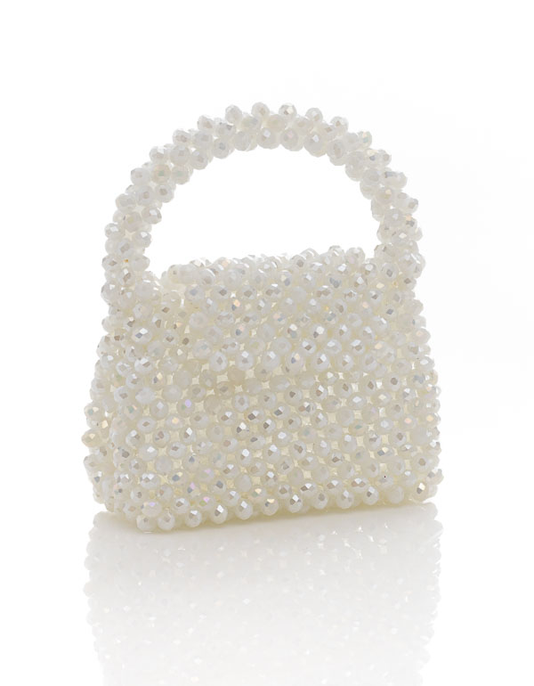 Wonderful - YANA KLEV PEARLY WHITE FLAP HANDBAG