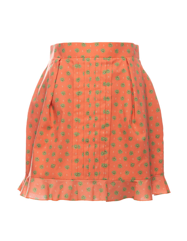 ULYANA SERGEENKO - Coral/peach mini skirt