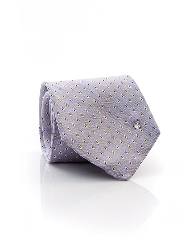 HERMES – Second-hand purple tie – Faconnee “H”