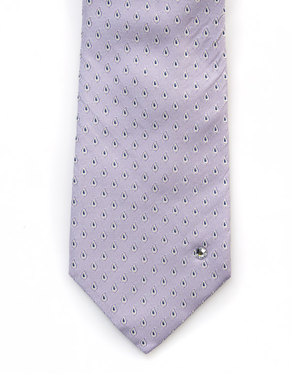 HERMES – Second-hand purple tie – Faconnee “H”