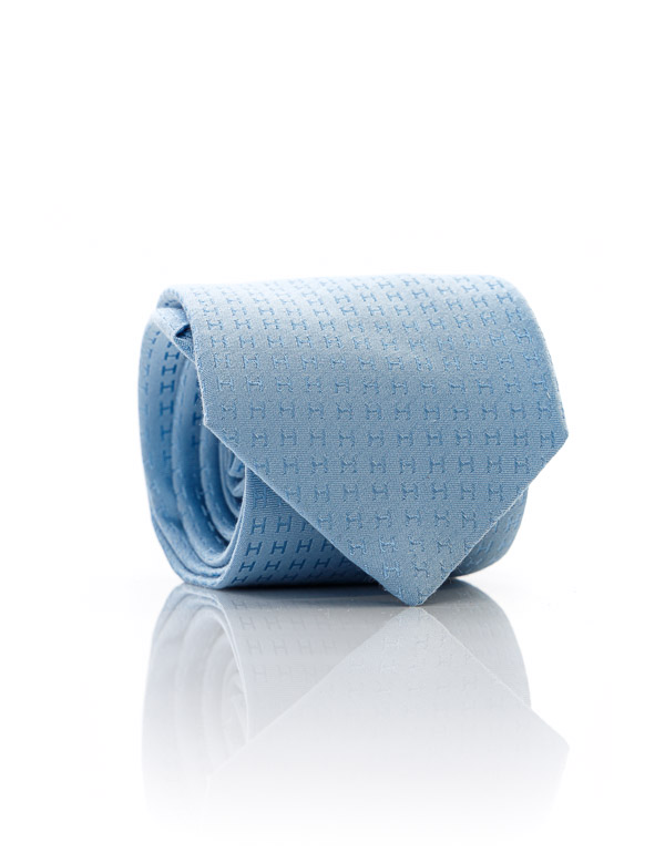 HERMES - Second-hand light blue tie - Faconnee "H"