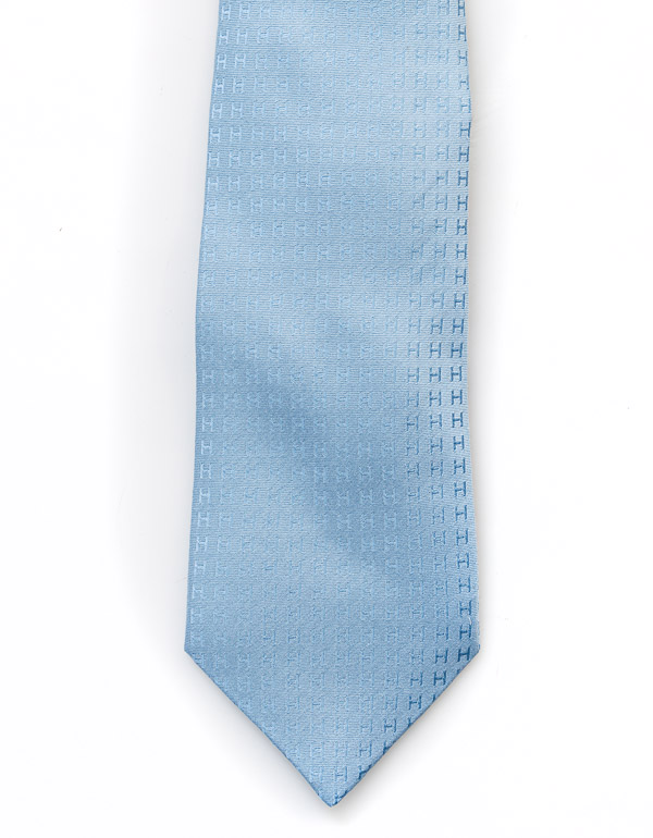 HERMES - Second-hand light blue tie - Faconnee "H"