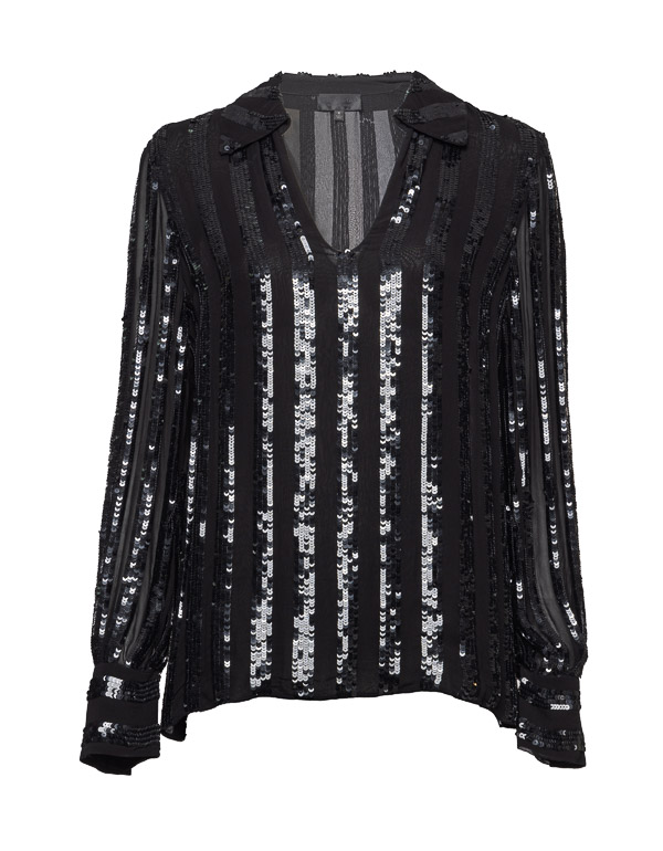 LONG SLEEVE SHIMMERY TOP LONG SLEEVE SHIMMERY TOP