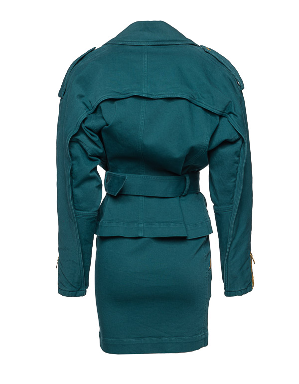 BELTED DENIM DRESS