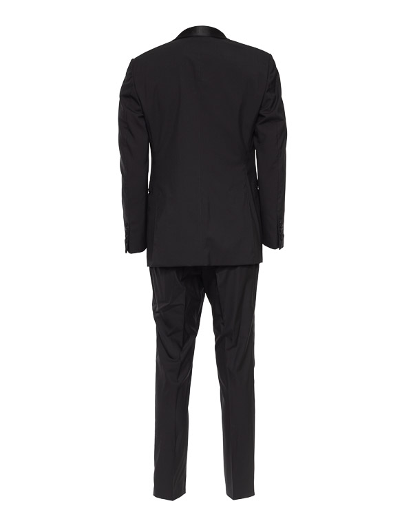 SILK-TRIM SINGLE-BREASTED SUIT