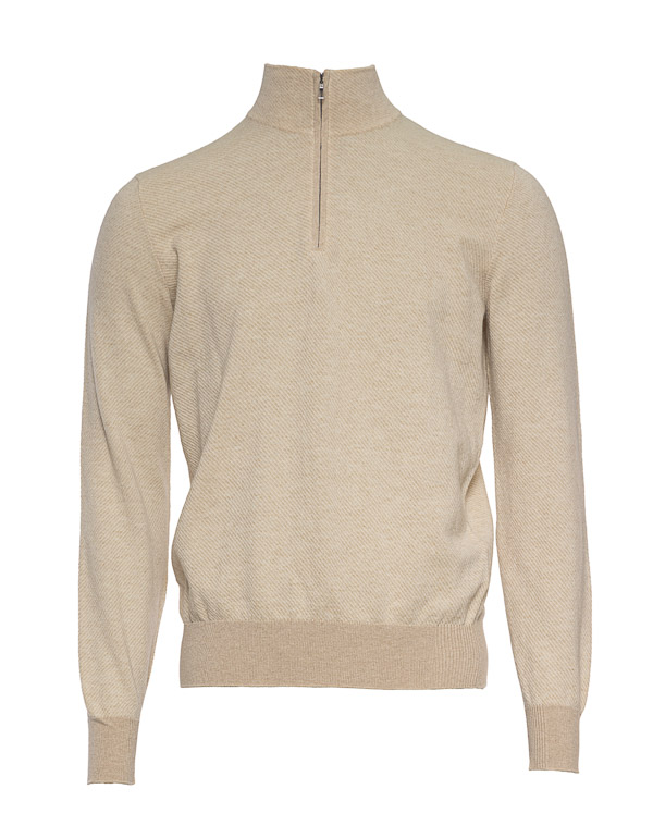MEZZOCOLLO CASHMERE HALF-ZIP SWEATER