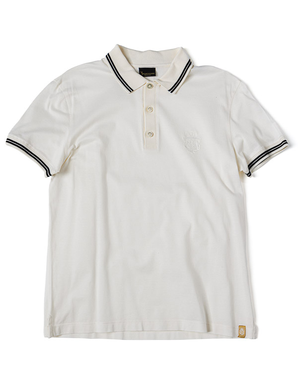 BILLIONAIRE - White short-sleeve polo shirt