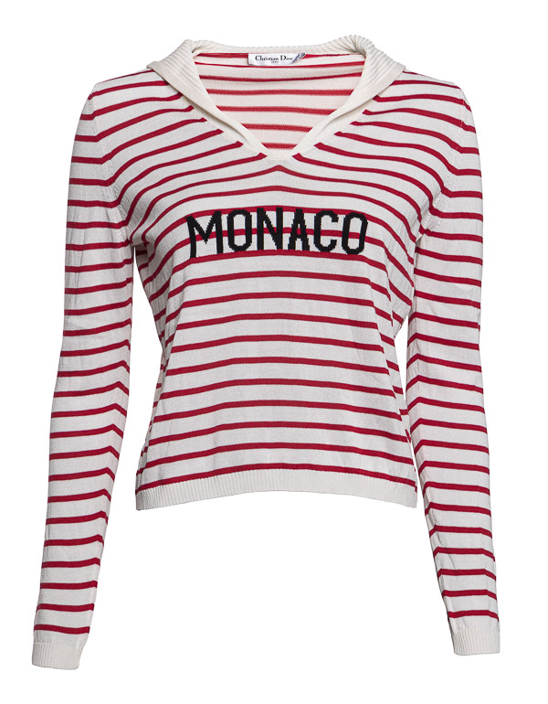 STRIPED RIBBED KNIT TOP