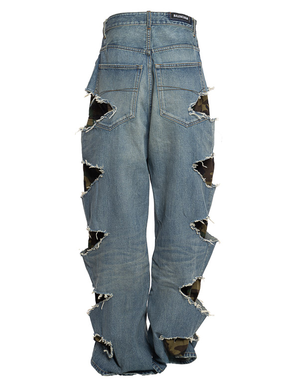 BALENCIAGA - Slashed baggy jeans - Japanese Denim