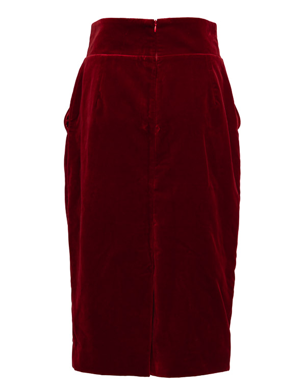 ALEXANDRE VAUTHIER - Velvet midi skirt