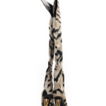 TIGER-PRINT OVER-THE-KNEE SATIN BOOTS
