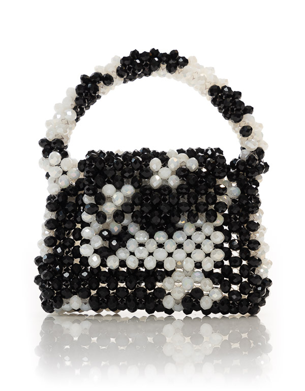 BLACK & WHITE MINI FLAP BAG