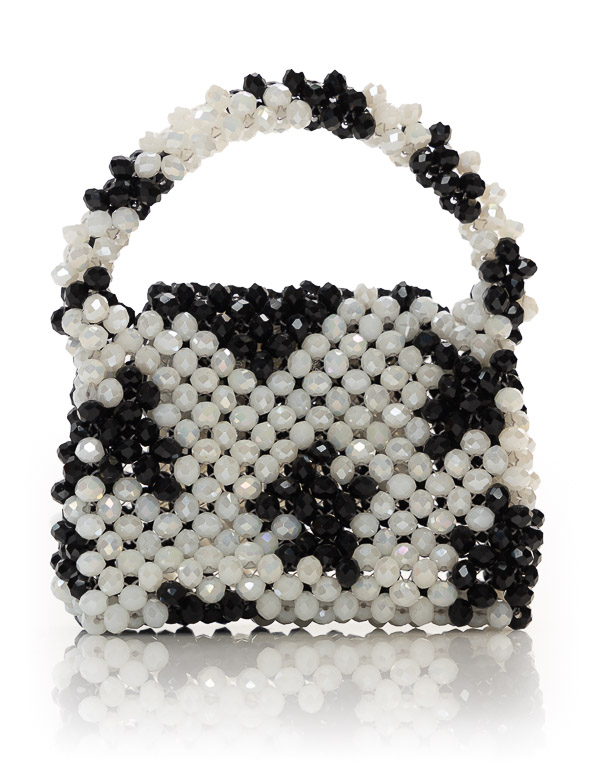 BLACK & WHITE MINI FLAP BAG