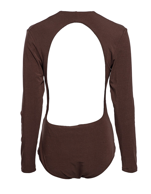 BACKLESS LONG-SLEEVE BODYSUIT