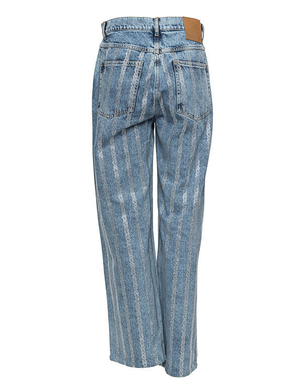 CRYSTAL-EMBELLISHED STRAIGHT JEANS