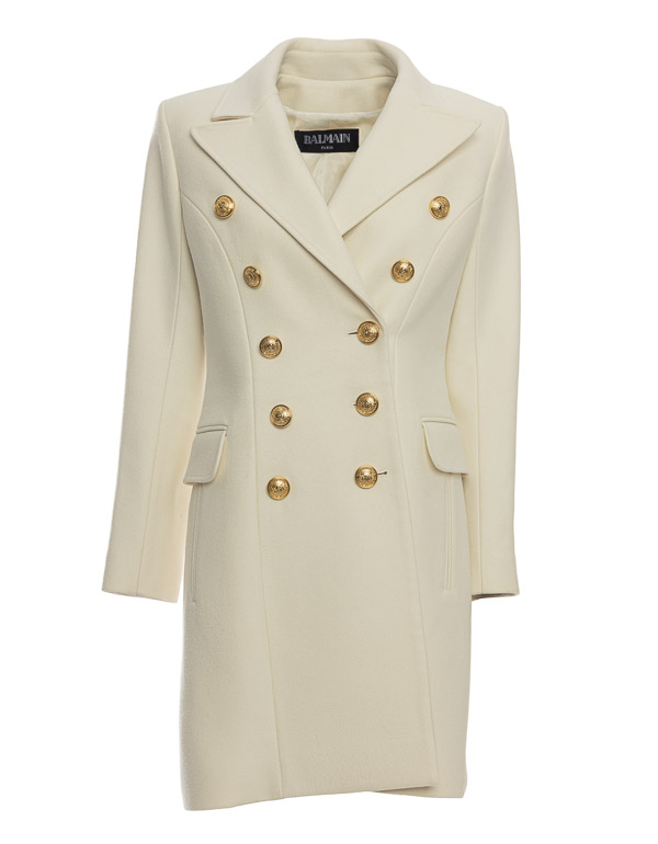 DOUBLE-BREASTED PLAIN COAT
