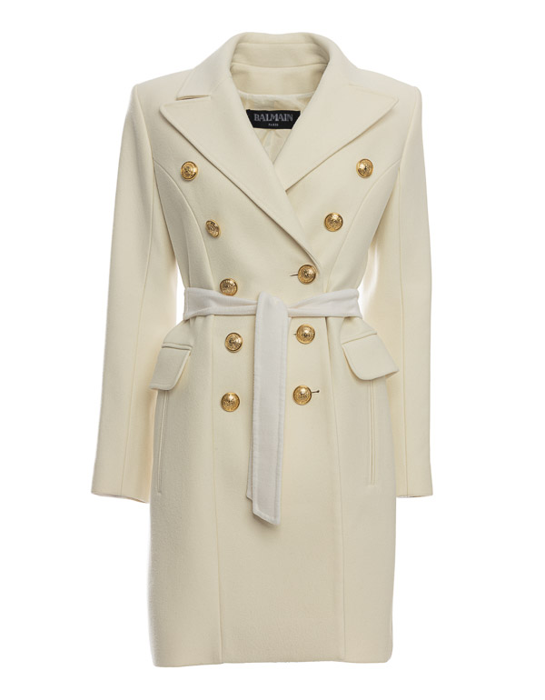 DOUBLE-BREASTED PLAIN COAT