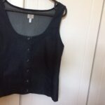 Denim sleeveless blouse