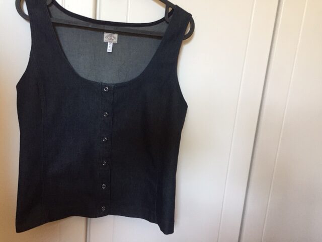 Denim sleeveless blouse