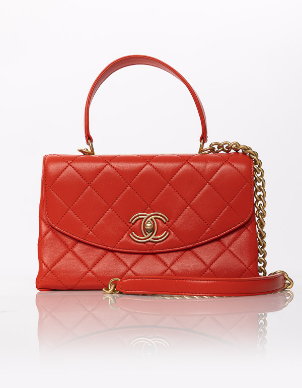 CHANEL - Red Trendy CC Spirit top handle handbag CHANEL - Red Trendy CC Spirit top handle handbag