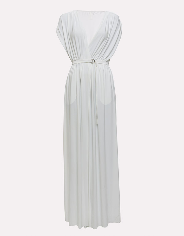 ATHENA BELTED GATHERED DRESS