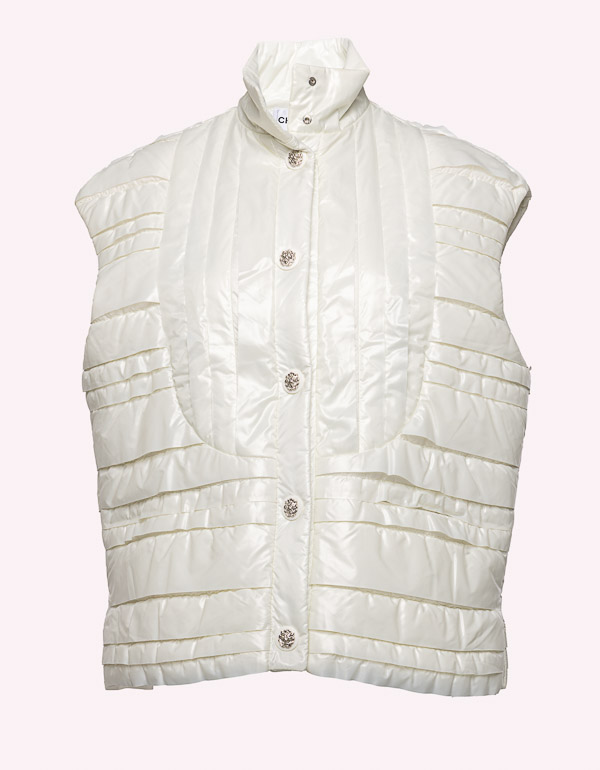 RUFFLE BOMBER VEST RUFFLE BOMBER VEST