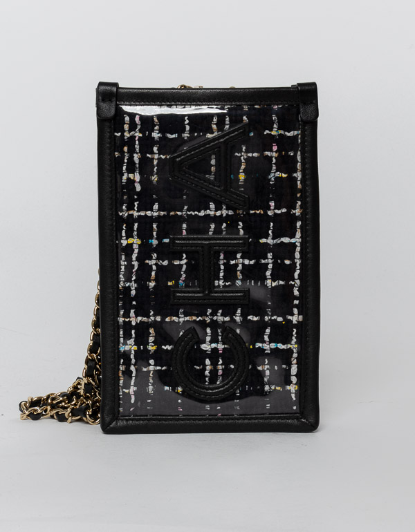 TWEED PVC LOGO RECTANGLE BAG