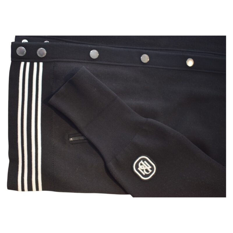 Neil Barrett Black White Stripes Snap Button Men's Jacket