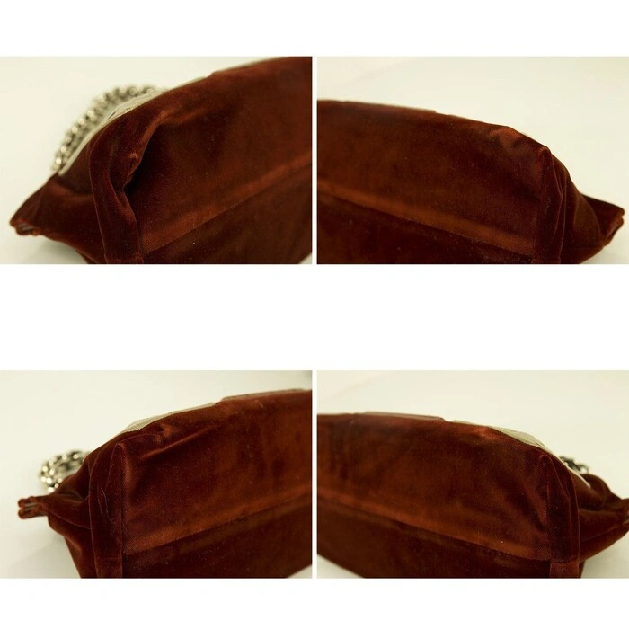 bottegavenetadarkredshoulderbag06.jpg Bottega Veneta Limited Edition Velvet Burgundy Intrecciato Chain Handle Bag