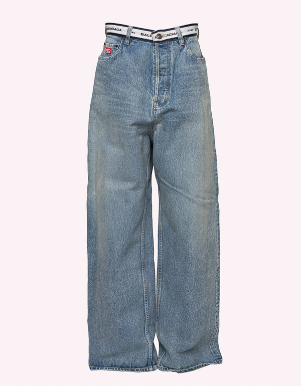 BAGGY LOGO WAISTBAND JEANS
