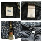 MONCLER Camicia Giubbotto blue & white puffer down feather jacket blazer sz 42 women