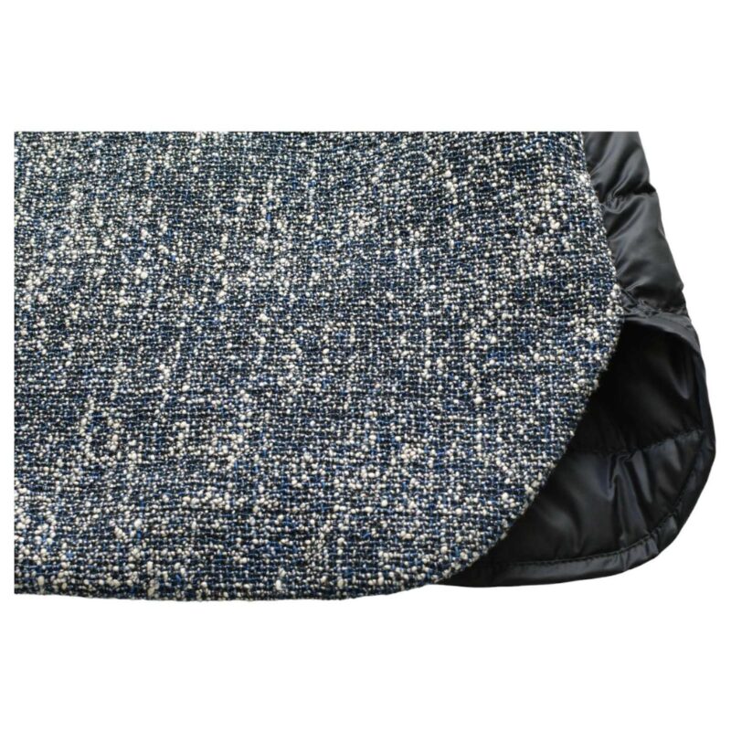 MONCLER Camicia Giubbotto blue & white puffer down feather jacket blazer sz 42 women