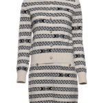 CHAIN-STRIPE SET DRESS + CARDIGAN CHAIN-STRIPE SET DRESS + CARDIGAN