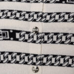 CHAIN-STRIPE SET DRESS + CARDIGAN CHAIN-STRIPE SET DRESS + CARDIGAN