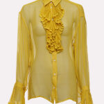SHEER RUFFLED BLOUSE