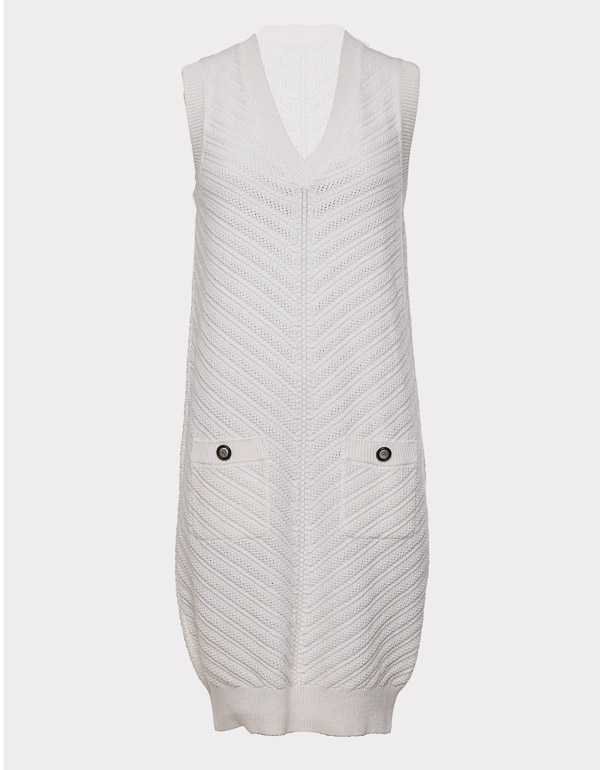 KNITTED CHEVRON PATTERN DRESS