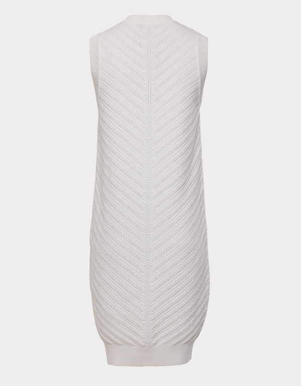 KNITTED CHEVRON PATTERN DRESS
