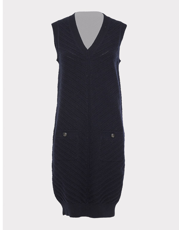 KNITTED CHEVRON PATTERN DRESS KNITTED CHEVRON PATTERN DRESS