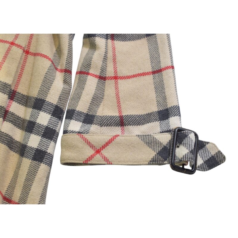 Burberry London Beige Nova Check Wool Coat 14Y Girls or Petite Women Iconic Plaid