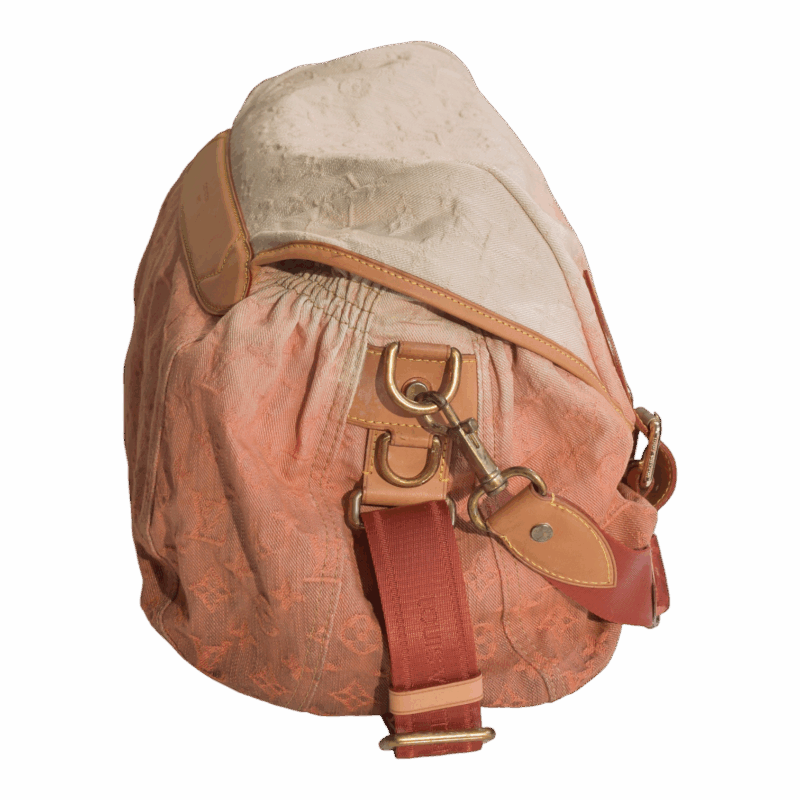 Louis Vuitton Limited Edition Orange Monogram Denim Sunrise Bag 2010 Collection