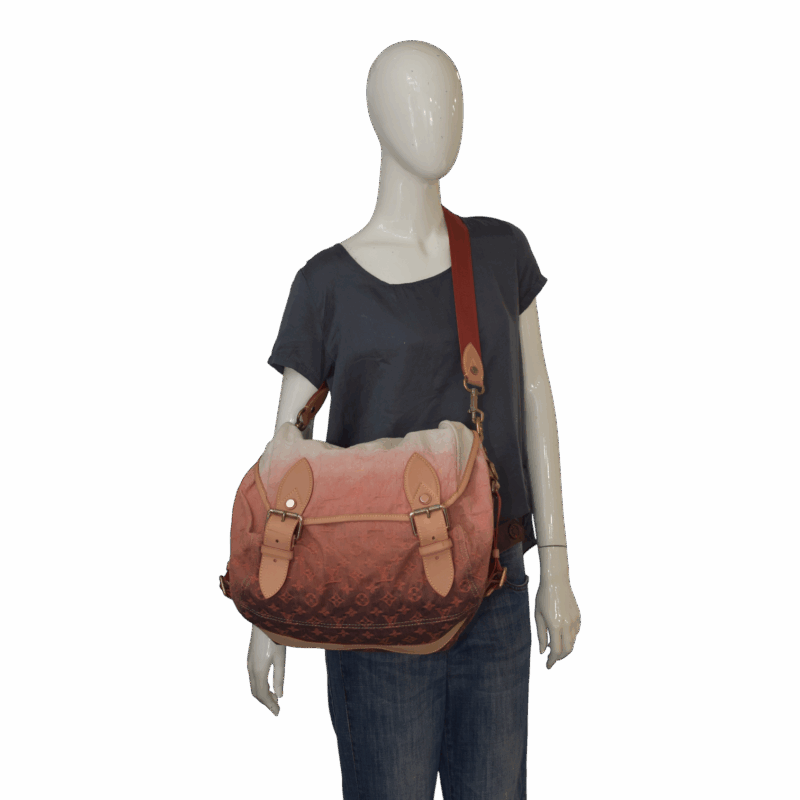 Louis Vuitton Limited Edition Orange Monogram Denim Sunrise Bag 2010 Collection