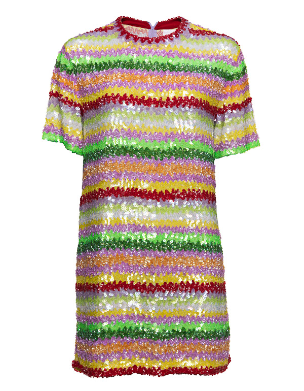 STRIPED SEQUIN DRESS