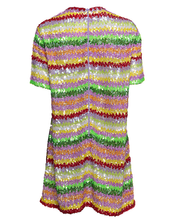 STRIPED SEQUIN DRESS